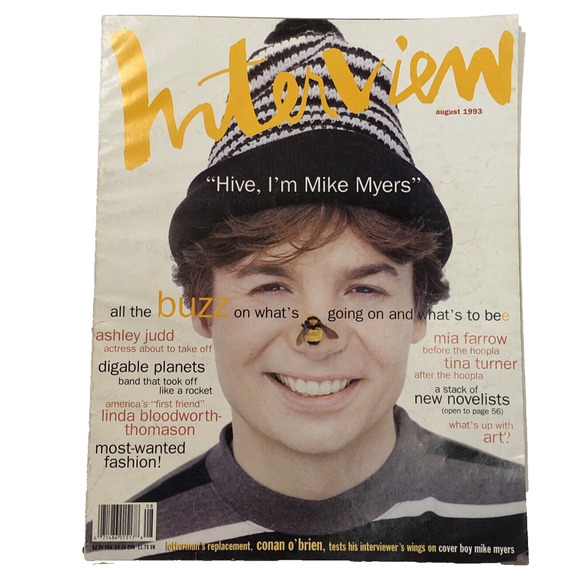 Interview Magazine - August 1993 - Mike Myers, Tina Turner, Ashley Judd - Picture 1 of 16